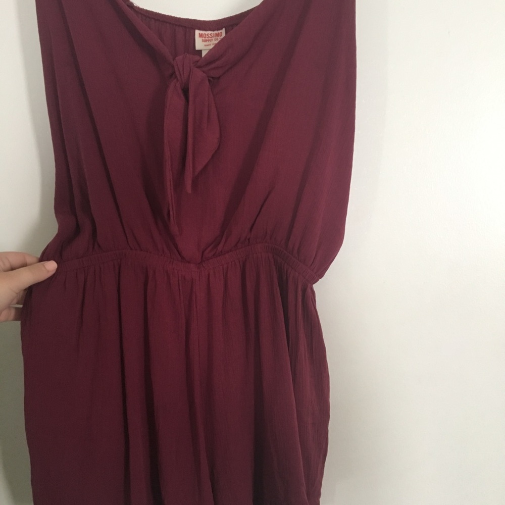 Mossimo Burgundy Romper size Large